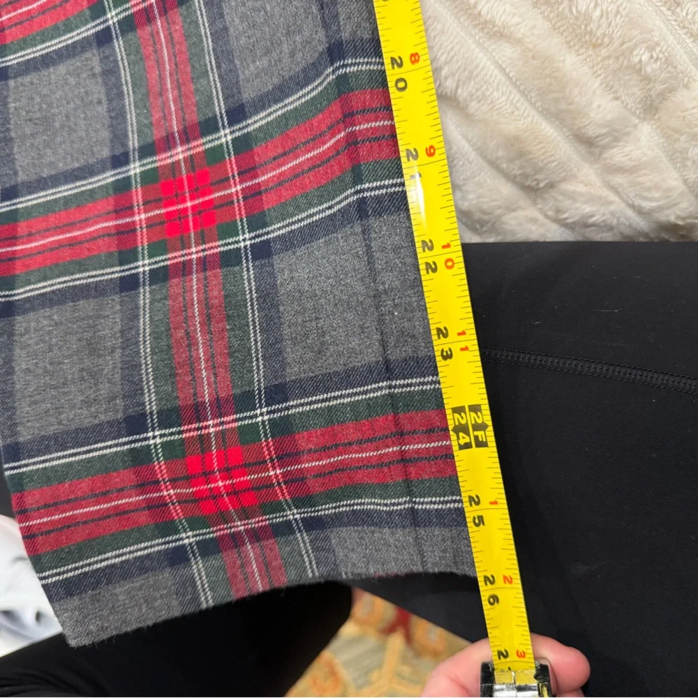 Talbots Plaid Straight Leg 0P preppy dark light academia lined wool blend geek - Picture 12 of 14
